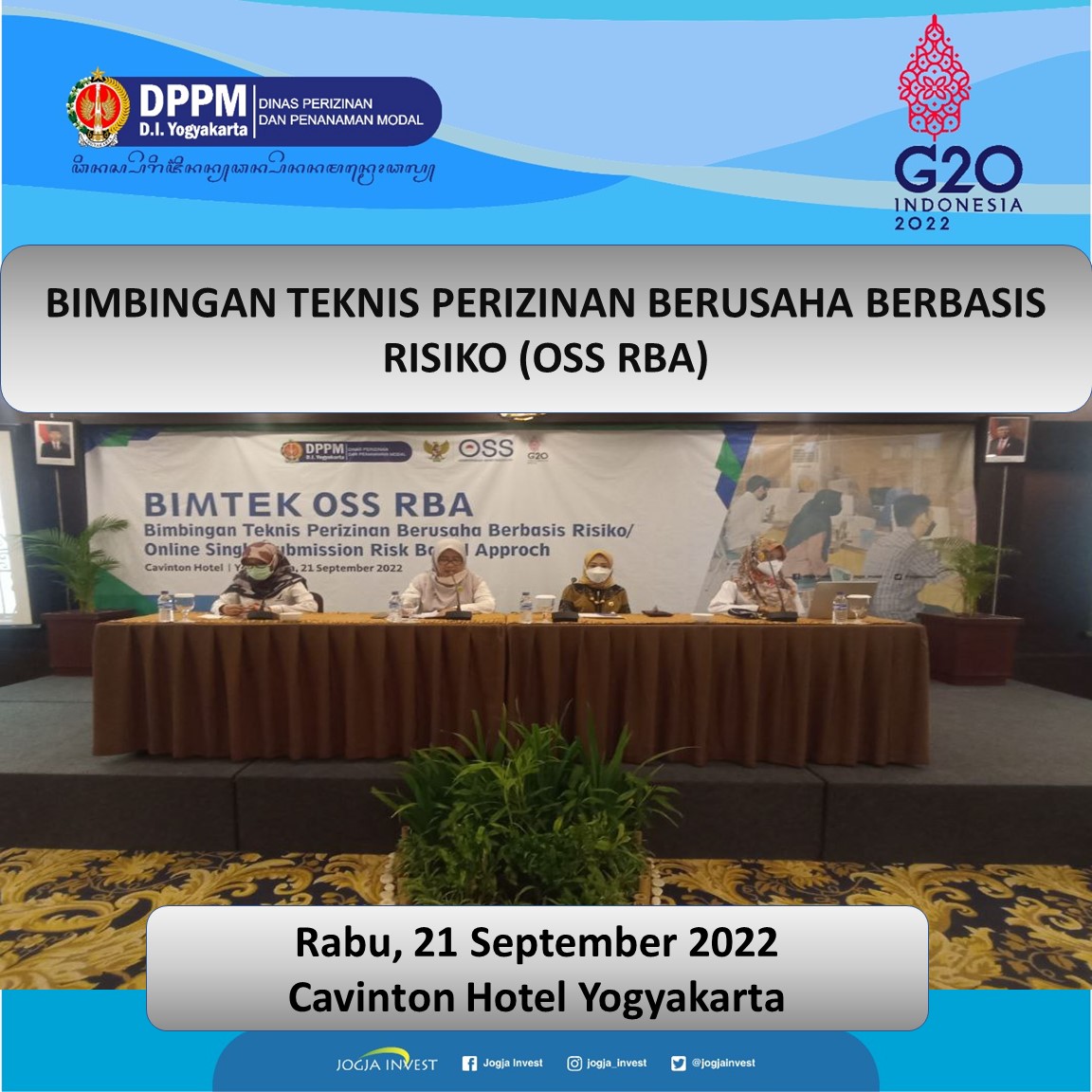 Bimbingan Teknis Perizinan Berusaha Berbasis Risiko (OSS RBA) – Jogja ...