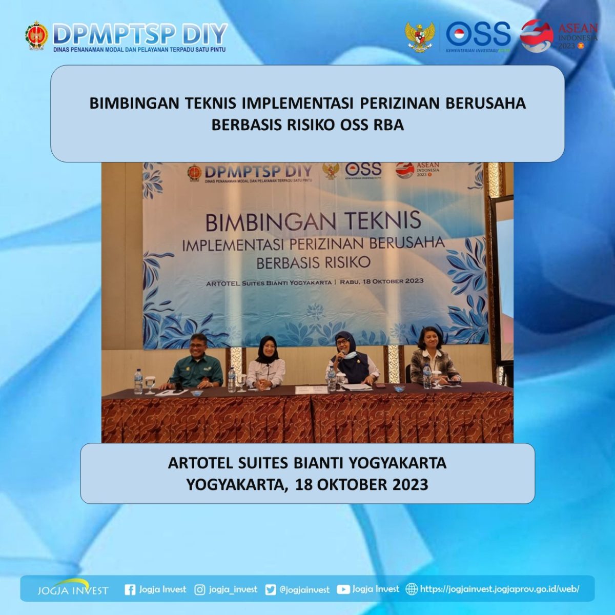 Bimbingan Teknis Implementasi Perizinan Berusaha Berbasis Risiko (OSS ...